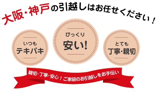 大阪・神戸の安い引越しはホームハンズ